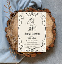 Country Western Bride Bridal Shower Invitation