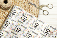 Custom Name Birthday Wrapping Paper