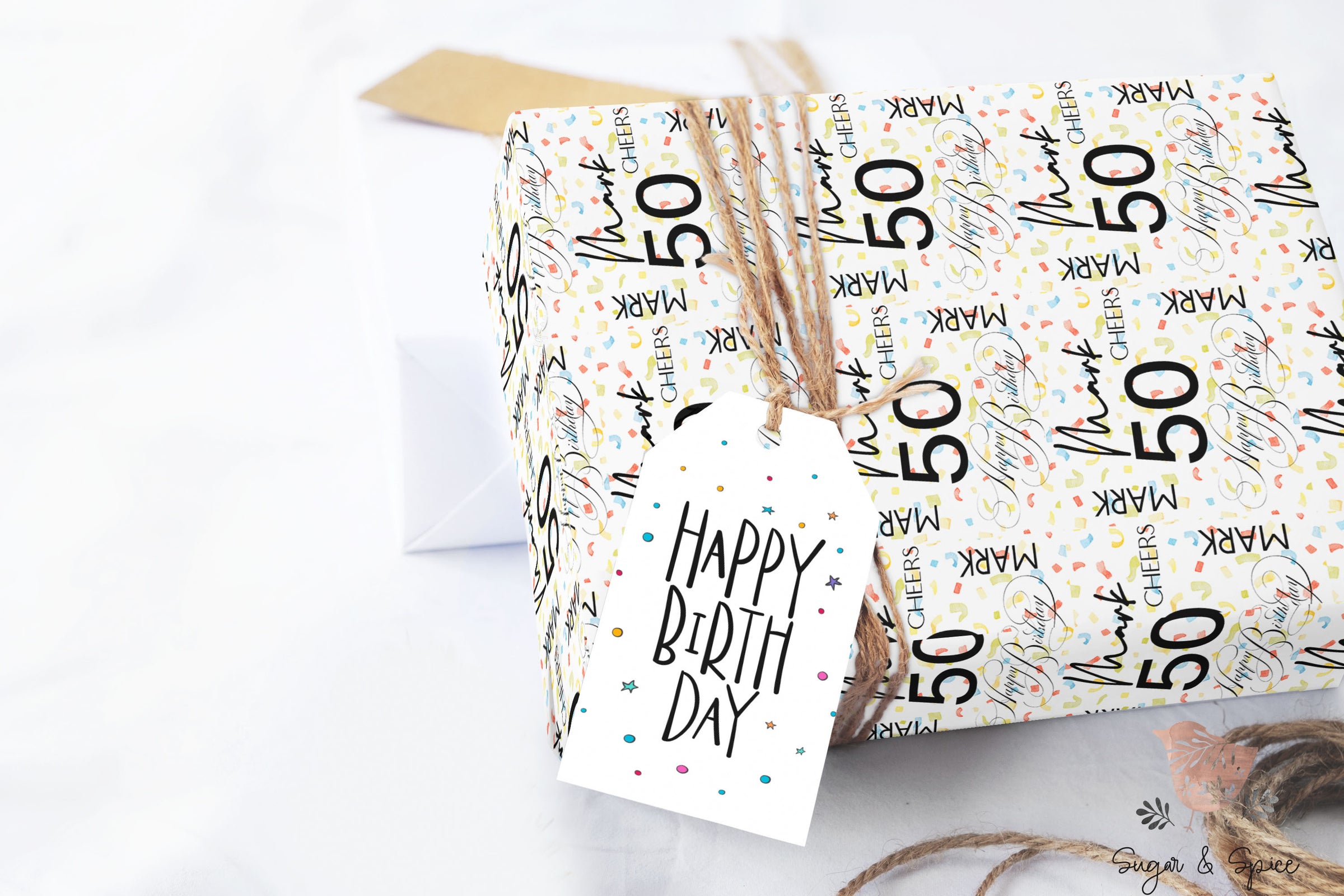 Custom Name Birthday Wrapping Paper