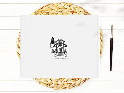 Illustrated Wedding Guest Book