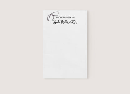Nurse or Doctor Stethoscope Personalized Notepad