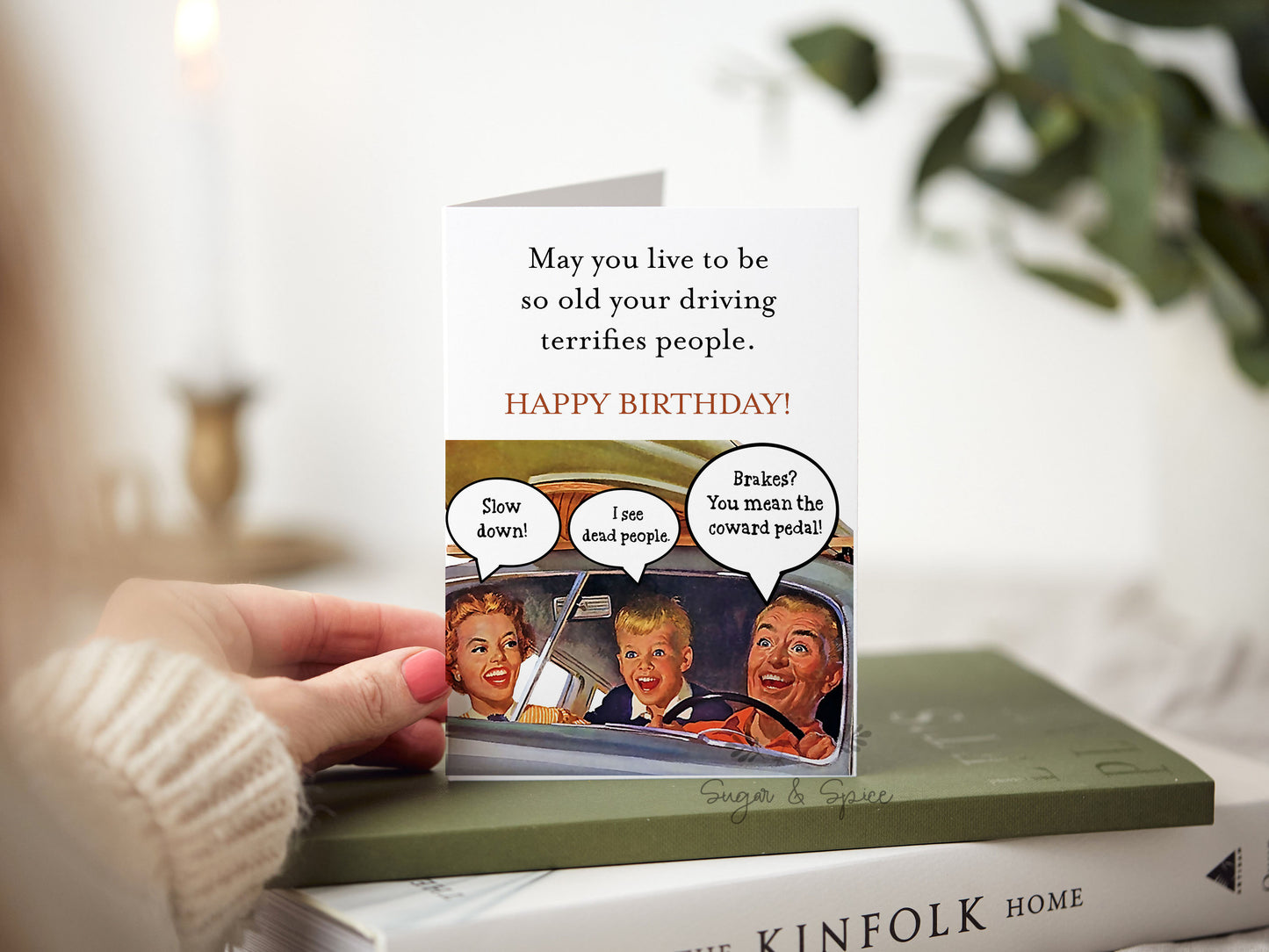 Funny Dad Driving Birthday Greeting Card