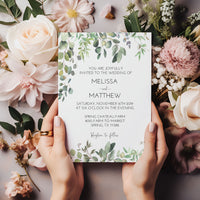 Eucalyptus Greenery Wedding Invitation