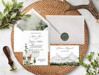 Evergreen Forest Wedding Invitation