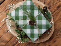 Winter Evergreen Checkered Christmas Wrapping Paper Roll