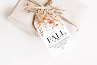 Fall in Love Bridal Shower Favor Gift Tag