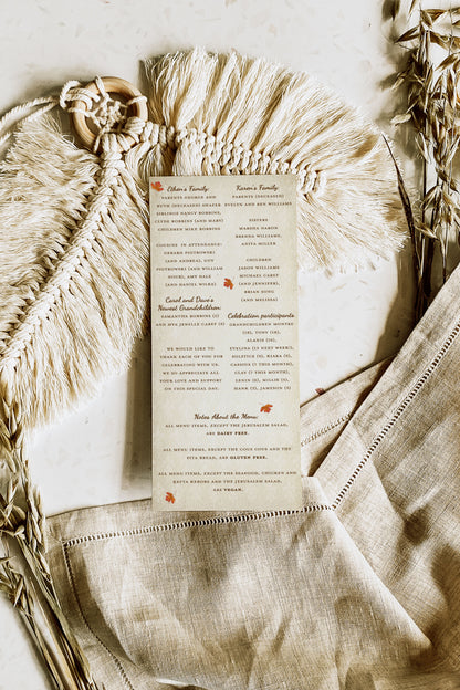 Fall In Love Elegant Font Wedding Invitation