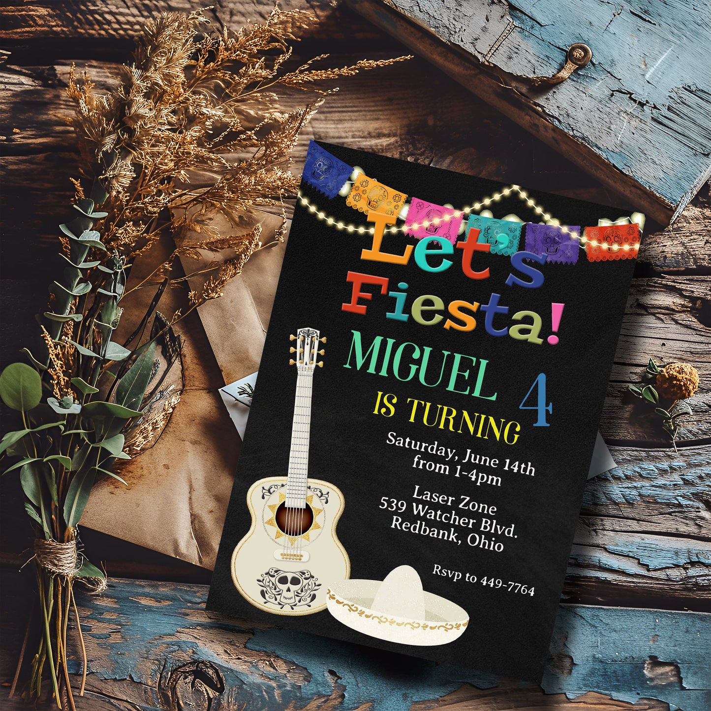 Coco Fiesta Mexican Birthday Invitation Template Editable Invitation Corjl Digital Download