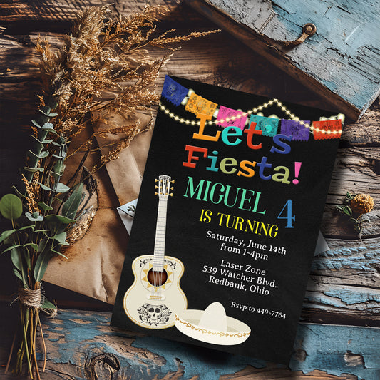 Coco Fiesta Mexican Birthday Invitation Template Editable Invitation Corjl Digital Download