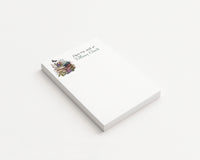 Flowers and Books with Butterfly Personalized Blank Notepad