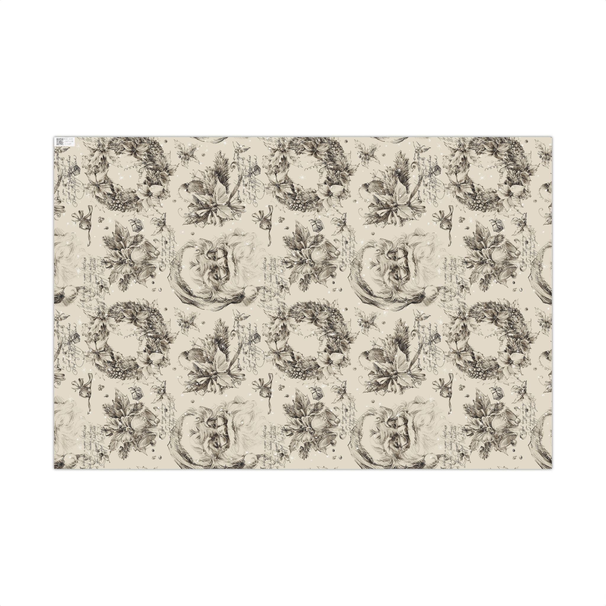 Vintage Santa Wrapping Paper Rolls Holiday Gift Wrap