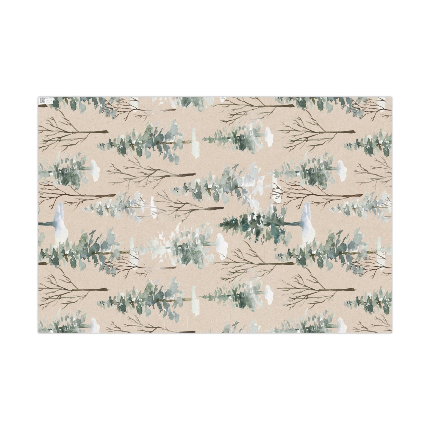 Woodland Kraft Watercolor Wrapping Paper Roll — Forest Gift Wrap