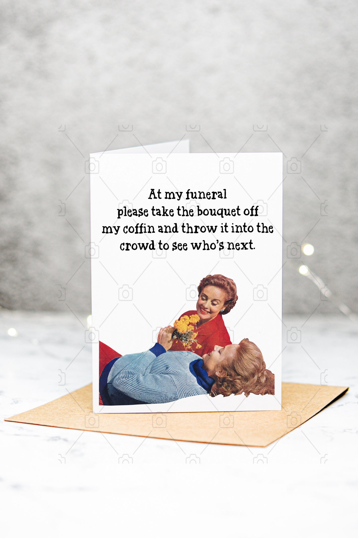 Funny Funeral Card, Sarcastic Birthday Card, Dark Humor Friend Greeting