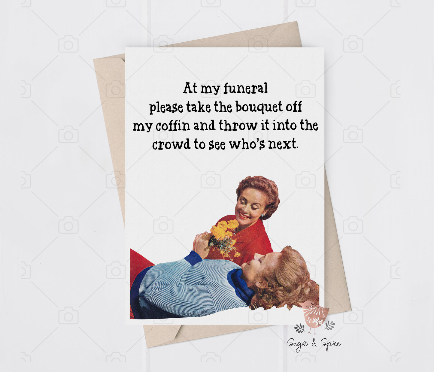 Funny Funeral Card, Sarcastic Birthday Card, Dark Humor Friend Greeting