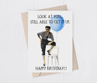 Funny Adult Man's Birthday Retro Greeting Card