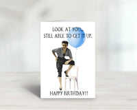 Funny Adult Man's Birthday Retro Greeting Card