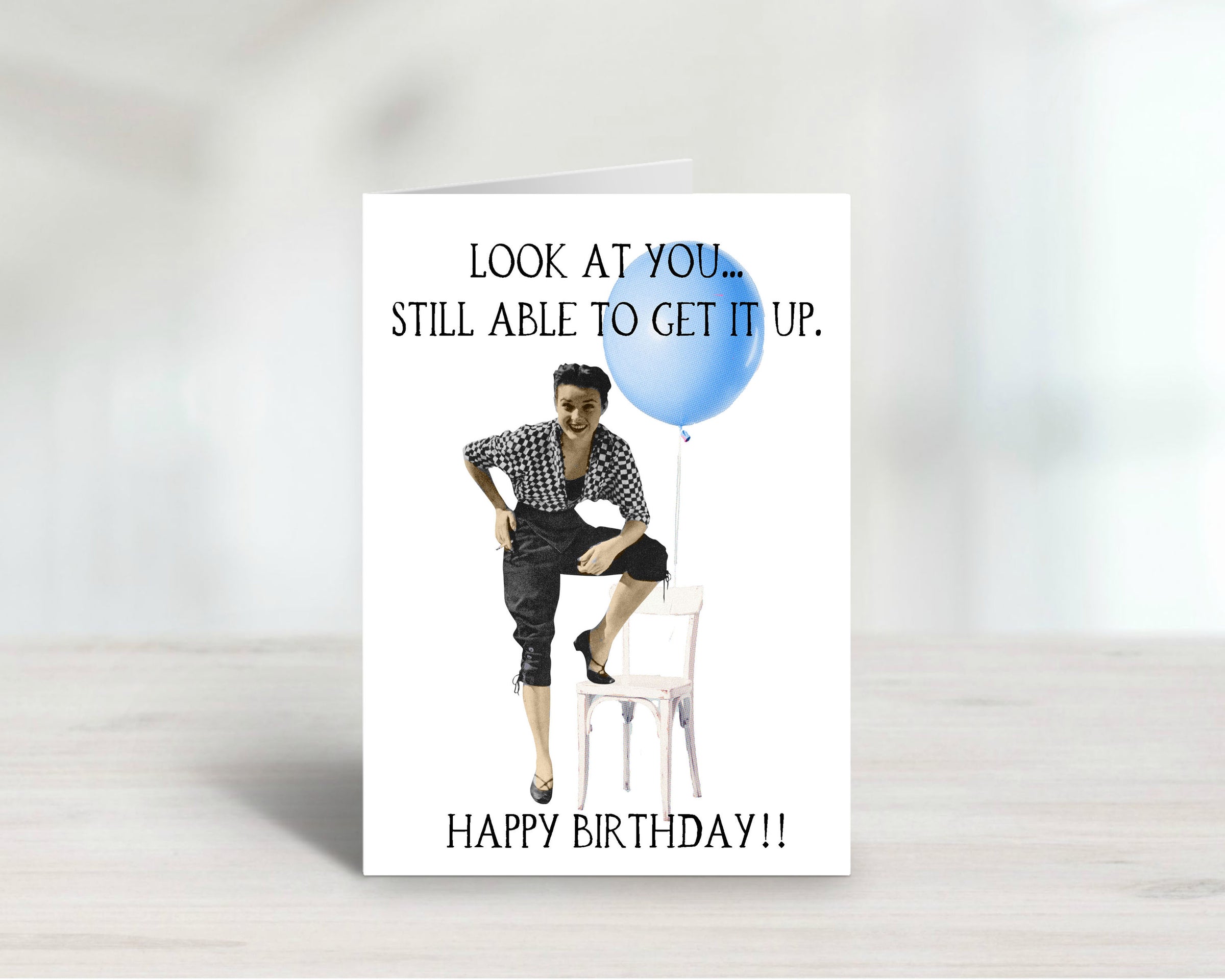 Funny Adult Man's Birthday Retro Greeting Card