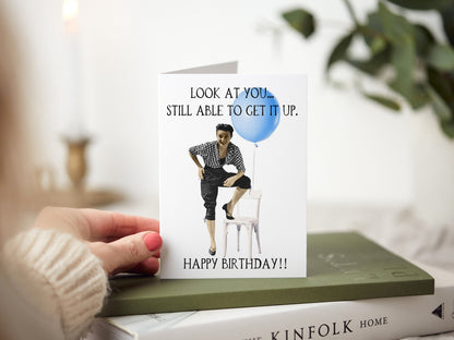 Funny Adult Man's Birthday Retro Greeting Card