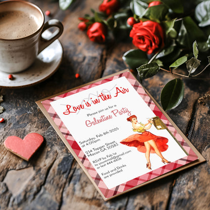 Galentine's Girls Night Sexy Pin Up Girl Invitation