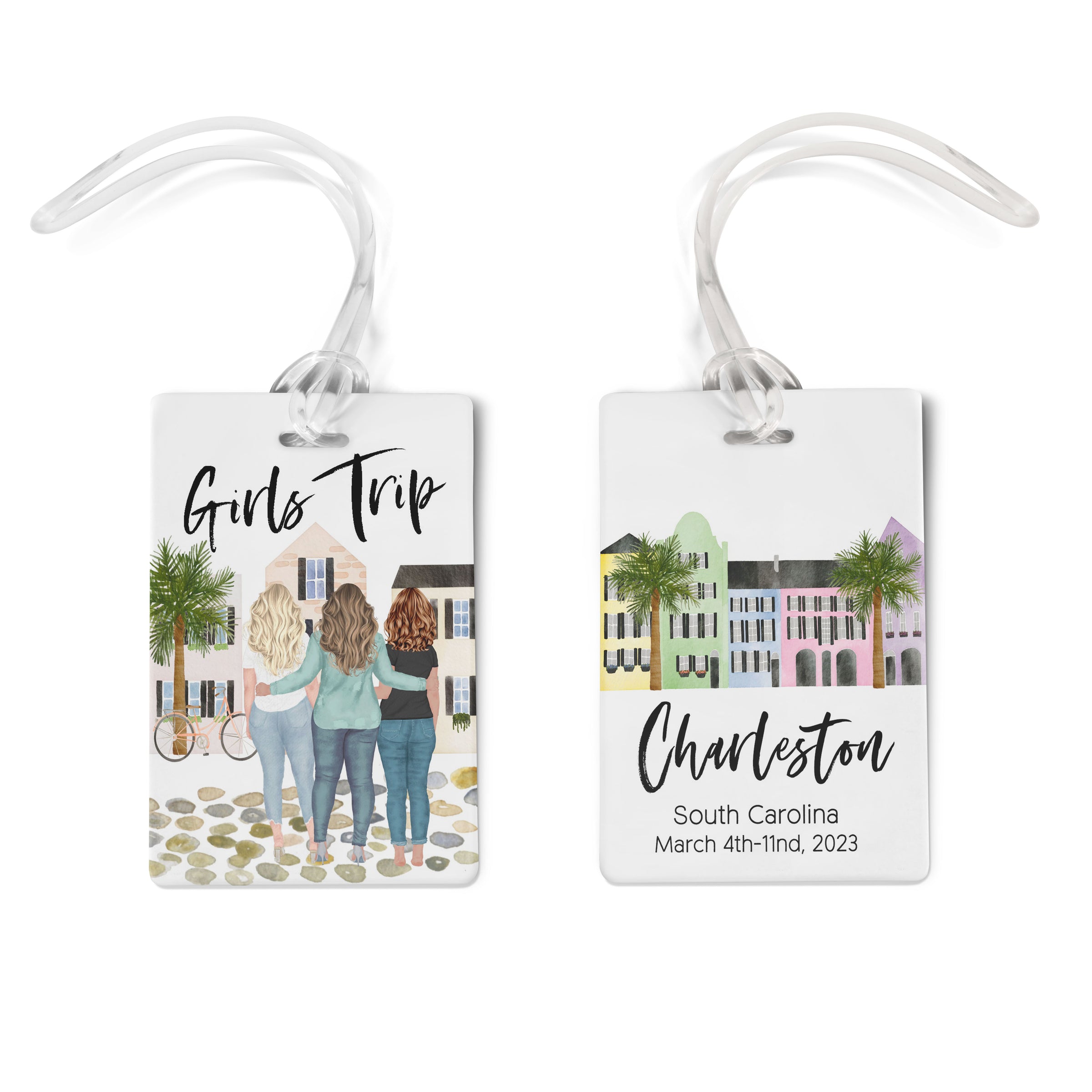 Charlston NC Girl Trip Luggage Tags