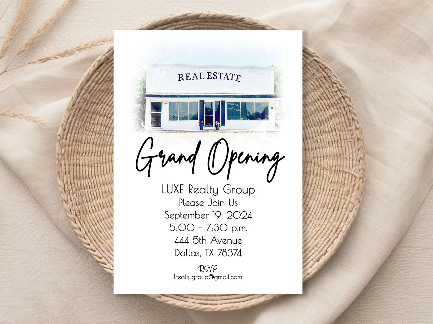 Grand Opening New Business Real Estate New Home Announcement