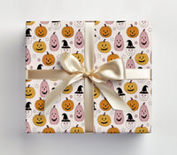 Halloween Pumpkins Witch Hat Wrapping Paper Sheets