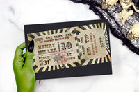 Creepy Spooky Vintage Circus Ticket Halloween Invitation