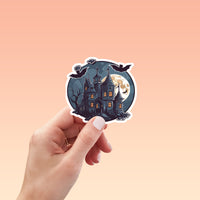 Haunted House Weatherproof Decal Halloween