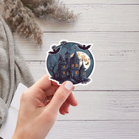 Haunted House Weatherproof Decal Halloween