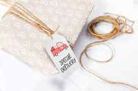 Valentine Beige Hearts Wrapping Paper Sheets