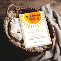 Here comes the Sun Baby Shower Invitation