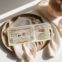 Hogwarts Express Train Ticket Birthday Invitation