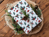 Christmas Holly Wrapping Paper Roll