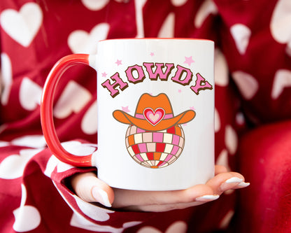 Valentine Howdy Western Lovers Mug Accent Coffee Mug