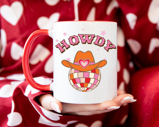Valentine Howdy Western Lovers Mug Accent Coffee Mug