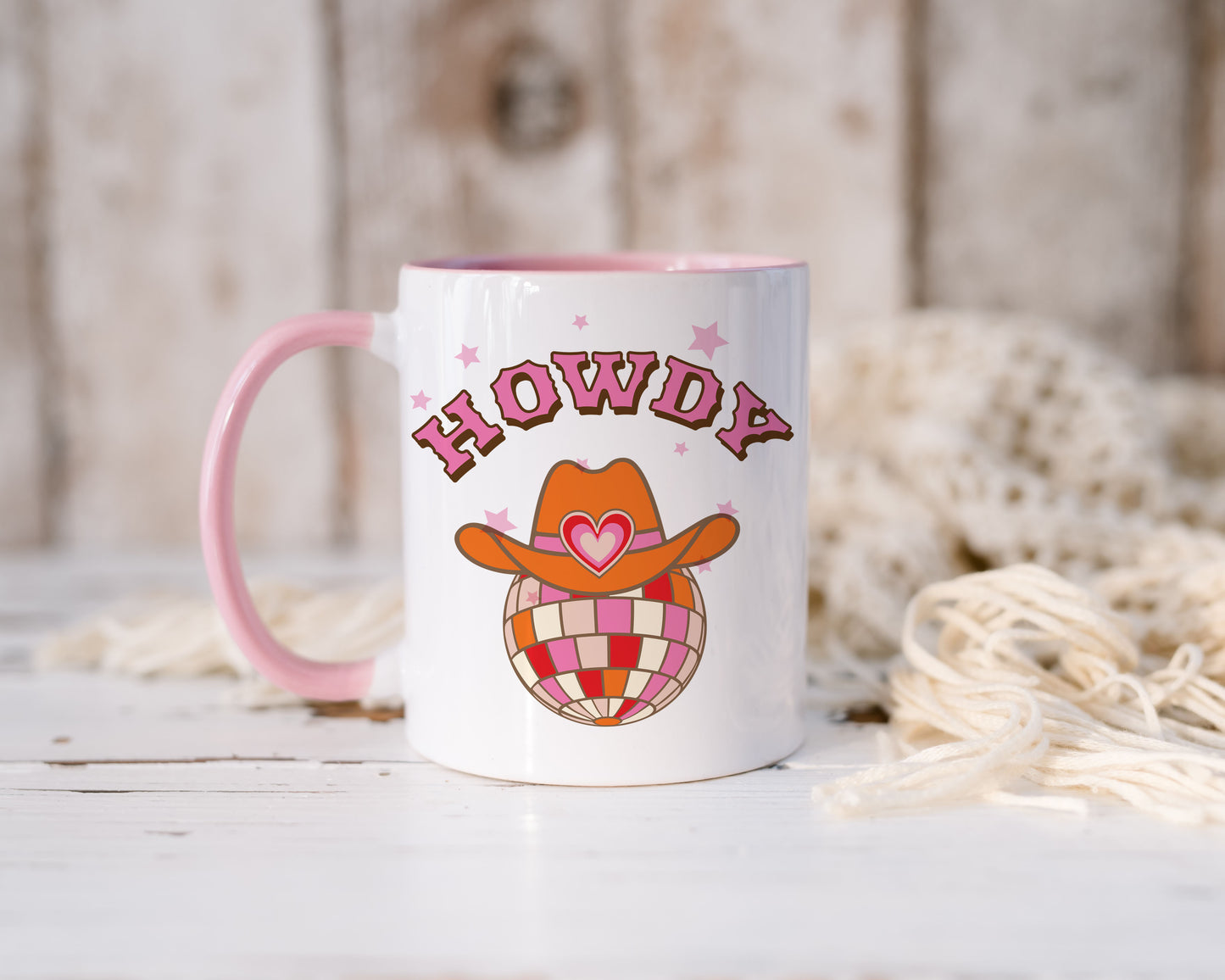 Valentine Howdy Western Lovers Mug Accent Coffee Mug