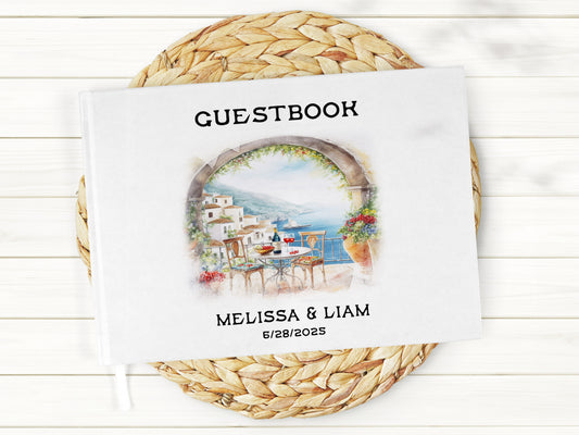 Watercolor Mediterranean Guest Book