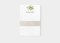 Lemon Greenery Personalized Notepad