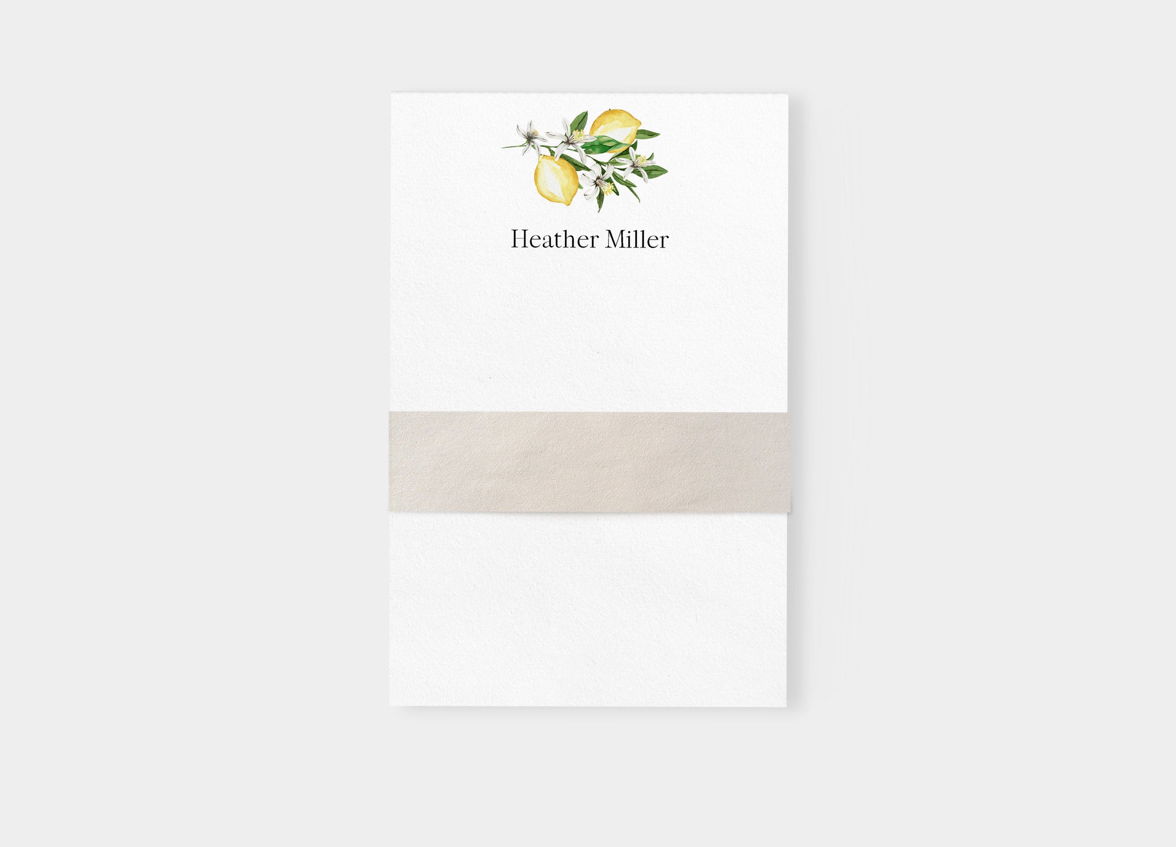 Lemon Greenery Personalized Notepad