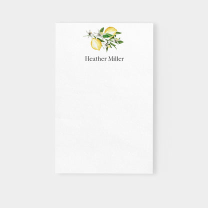 Lemon Greenery Personalized Notepad