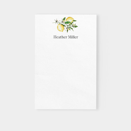 Lemon Greenery Personalized Notepad