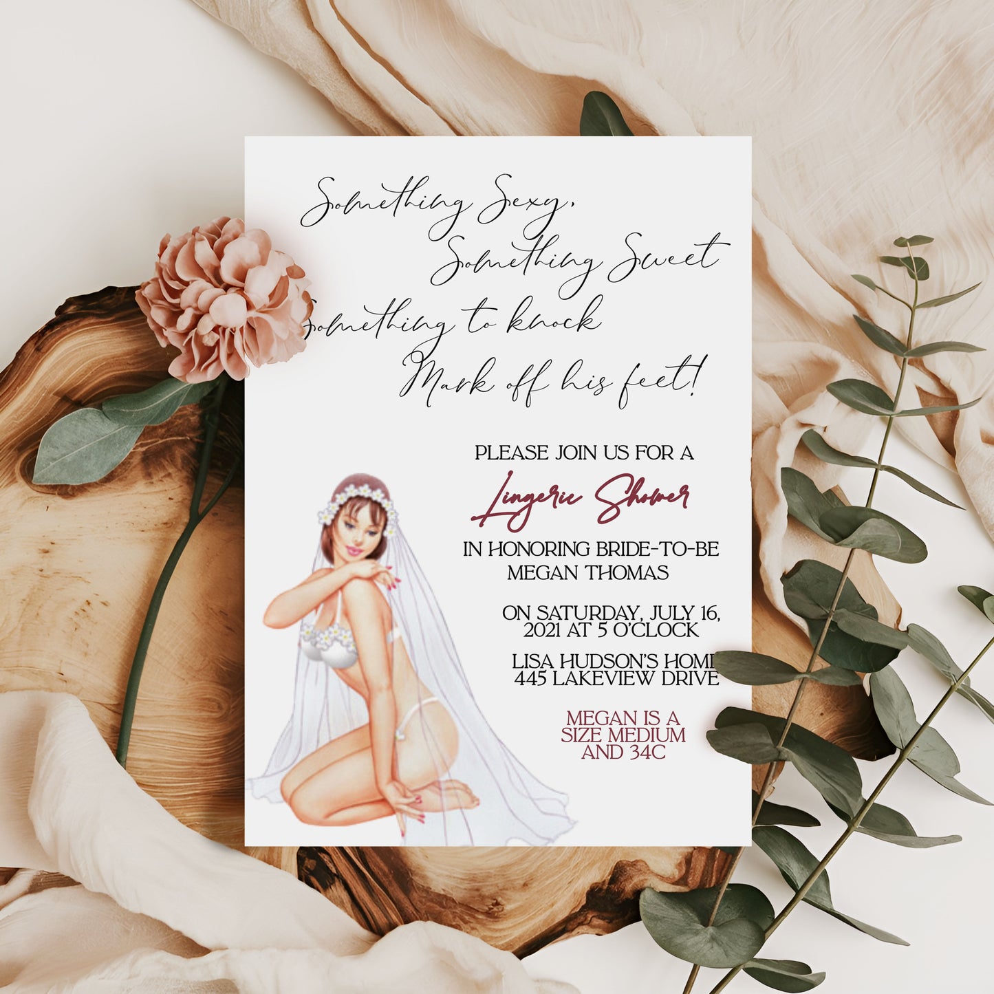 Lingerie Shower Bridal Shower Invitation