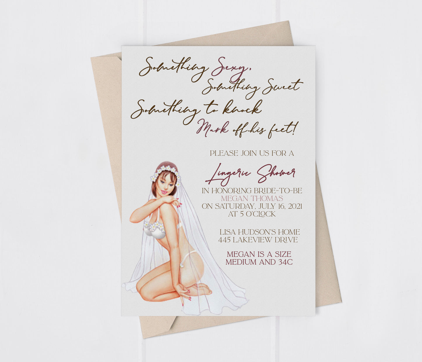 Lingerie Shower Bridal Shower Invitation
