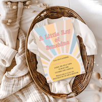 A Little Ray of Sunshine Groovy Baby Shower Invitation