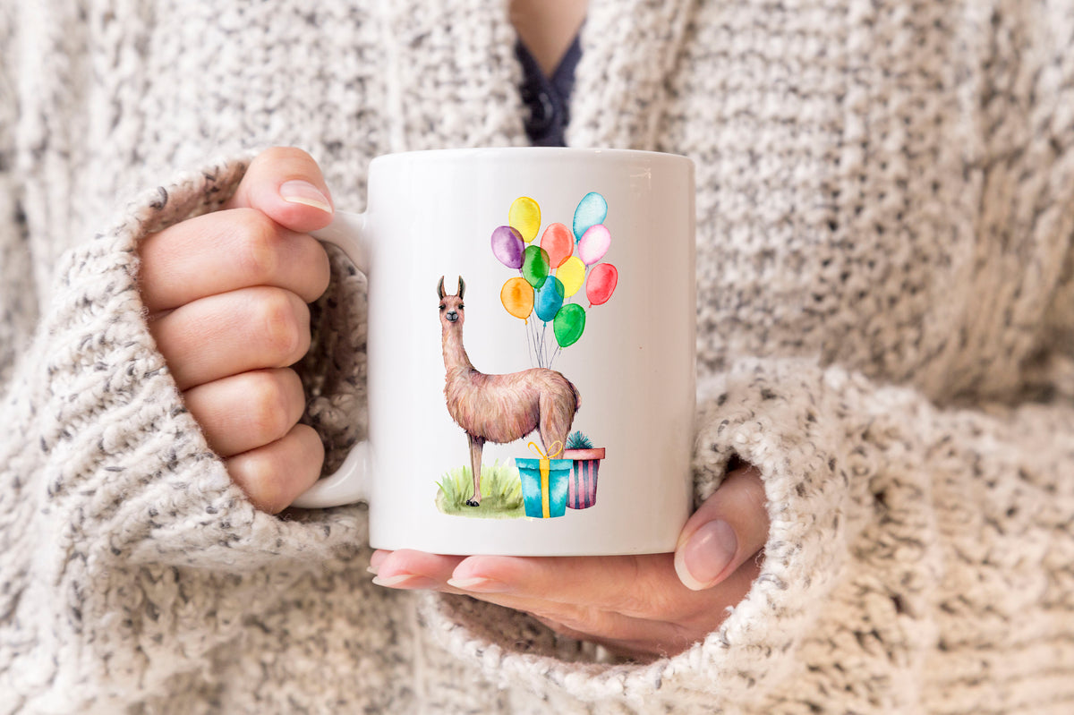 Llama Birthday Ceramic Mug