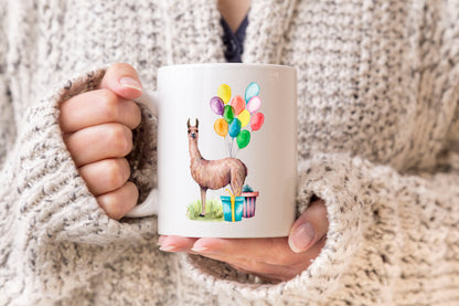 Llama Birthday Ceramic Mug