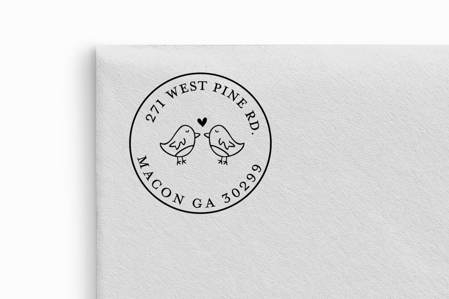 Love Birds Self Inking Return Address Stamp