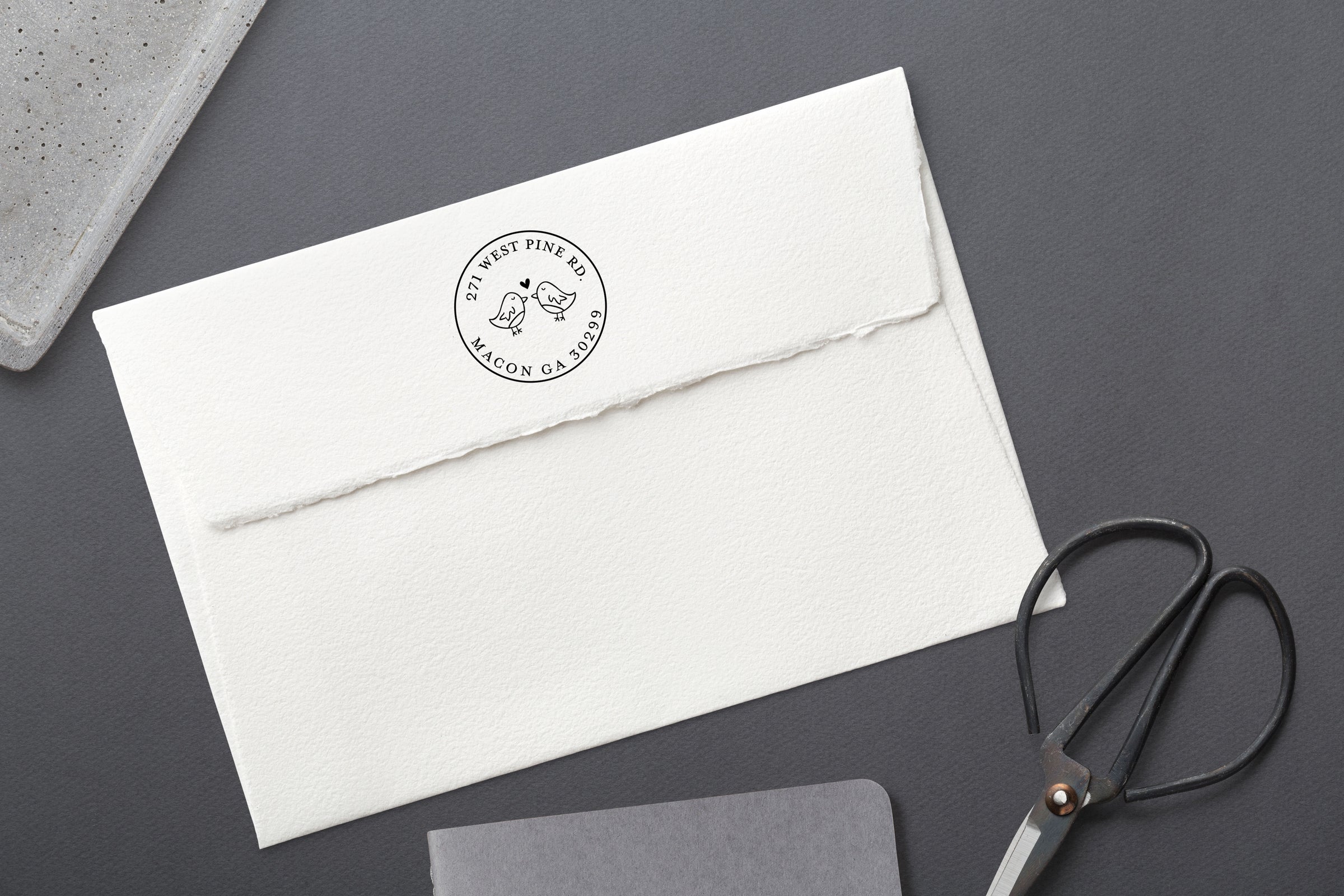 Love Birds Self Inking Return Address Stamp