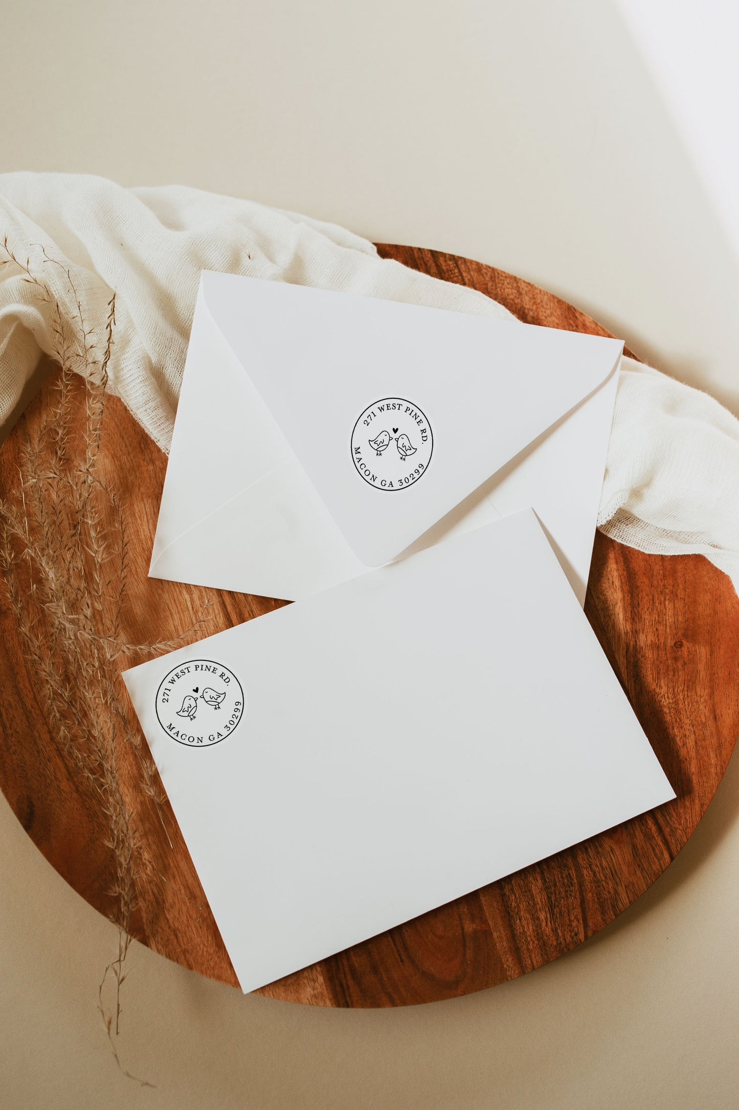 Love Birds Self Inking Return Address Stamp