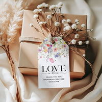 Love in Bloom Wildflower Garden Bridal Shower Gift Tag